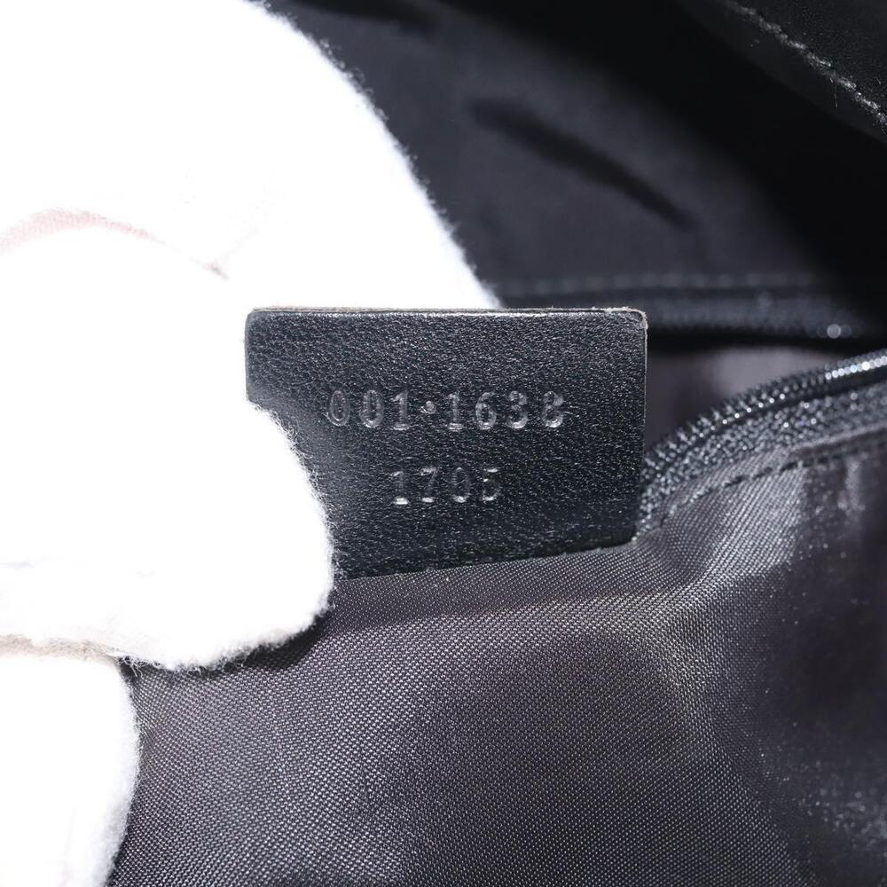 GUCCI Bamboo Hand Bag Canvas 2way Black Silver 001 1638 1705 Auth 142542 - Picture 12 of 16